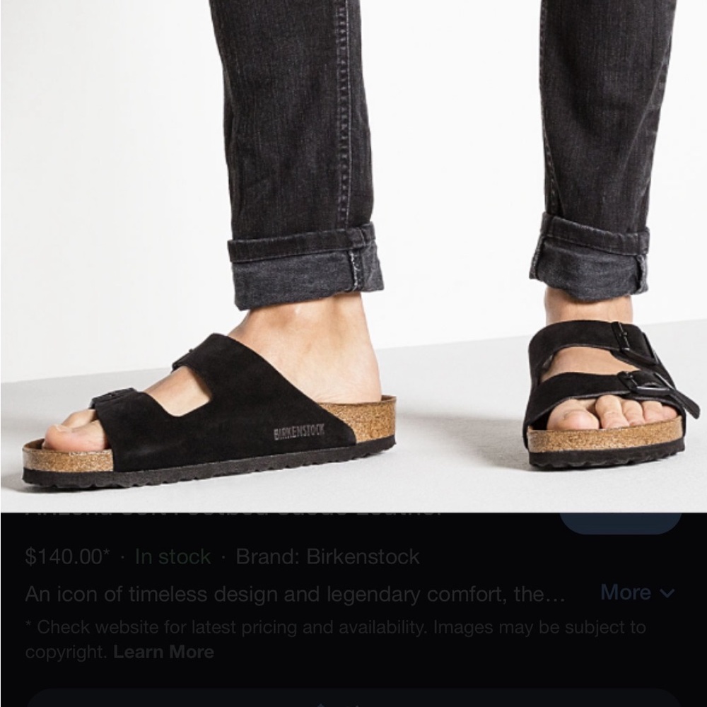 Birkenstock men’s  Arizona Birko-Flor black new with tag - Picture 10 of 12